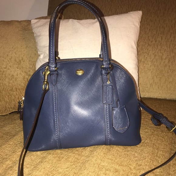 Coach Handbags - Coach blue purse - bowling bag style